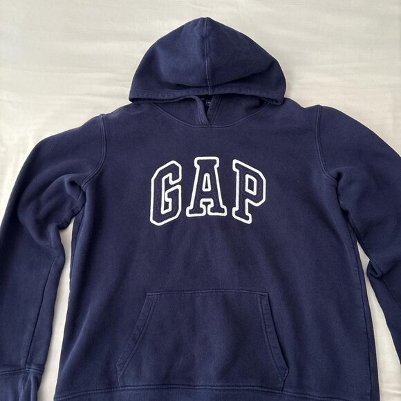 GAP Navy Blue Hoodie with Embroidered Logo - Picture 2 of 6